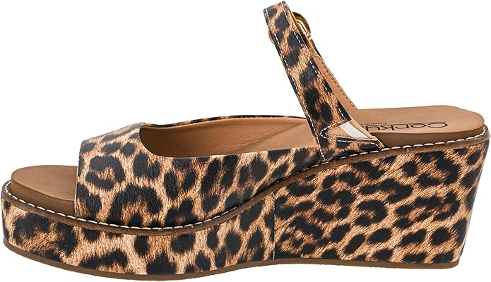 Corkys Treat Yourself Slip on Wedge in Leopard
