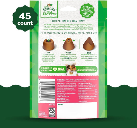 Greenies Pill Pocket Cat Treats Salmon Flavor