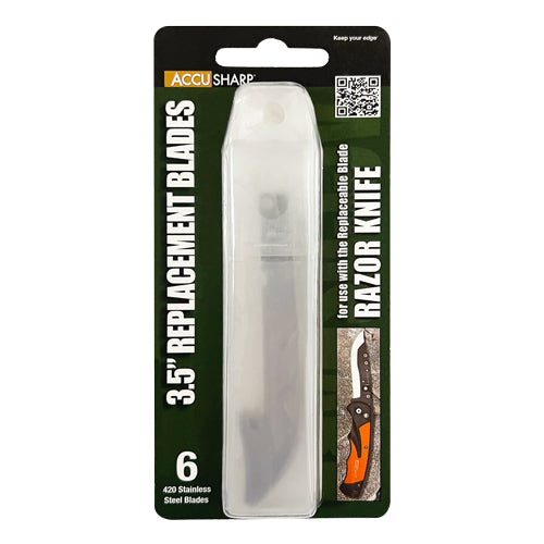AccuSharp 3.5″ Replacement Blades for the Replaceable Blade Razor Knif ...