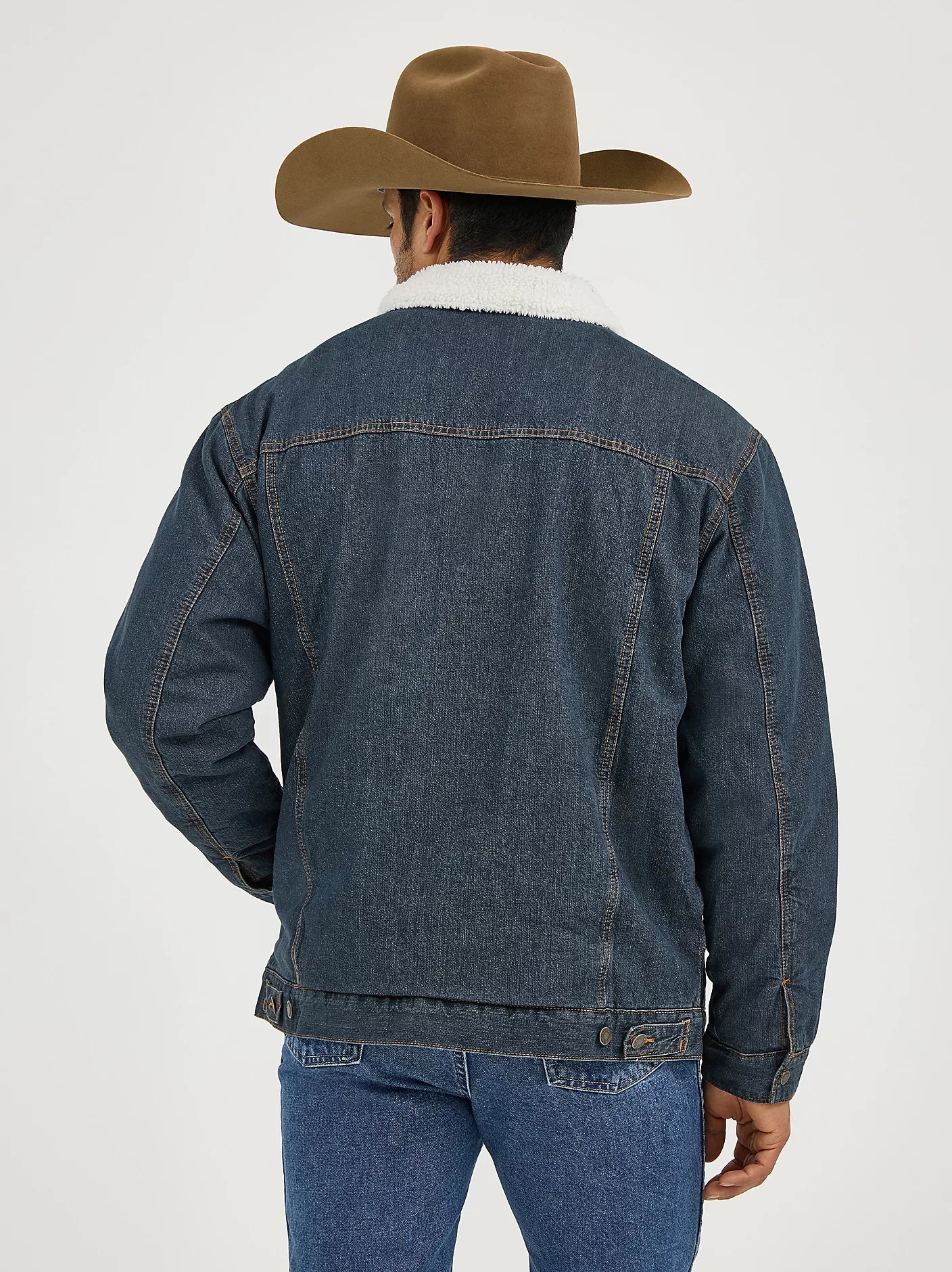Wrangler Western Sherpa Lined Denim Trucker Jacket