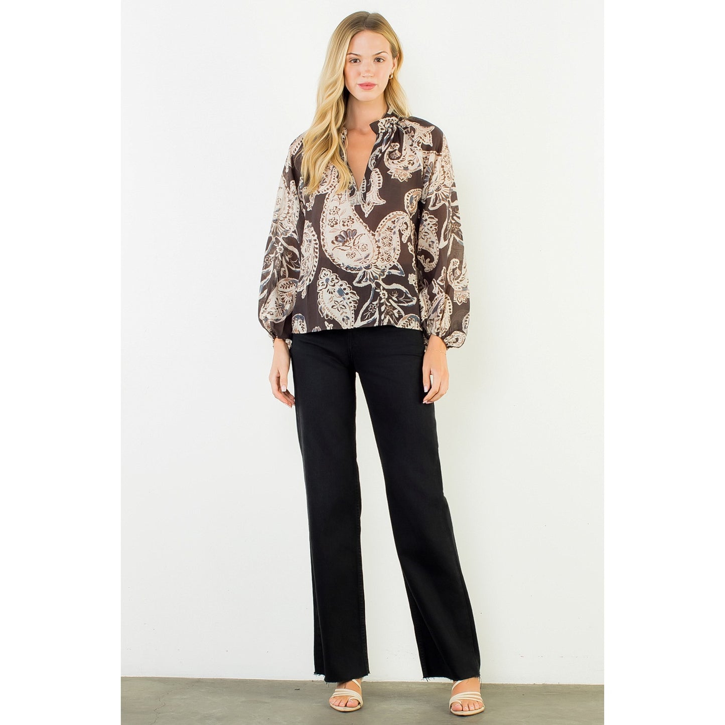 Paisley Long Sleeve Top