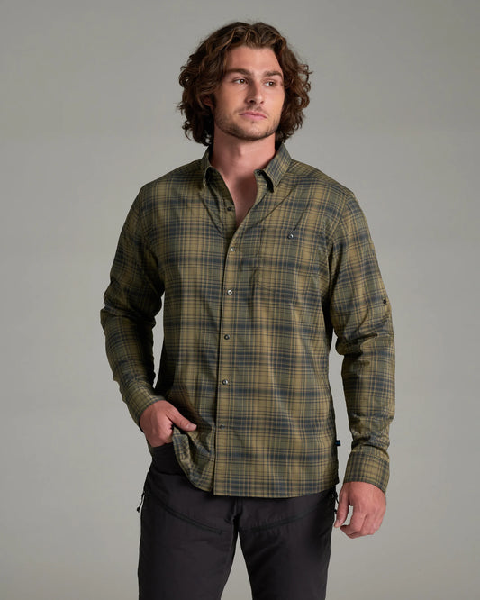 Kuhl Response Long Sleeve Shirt in Olive Night