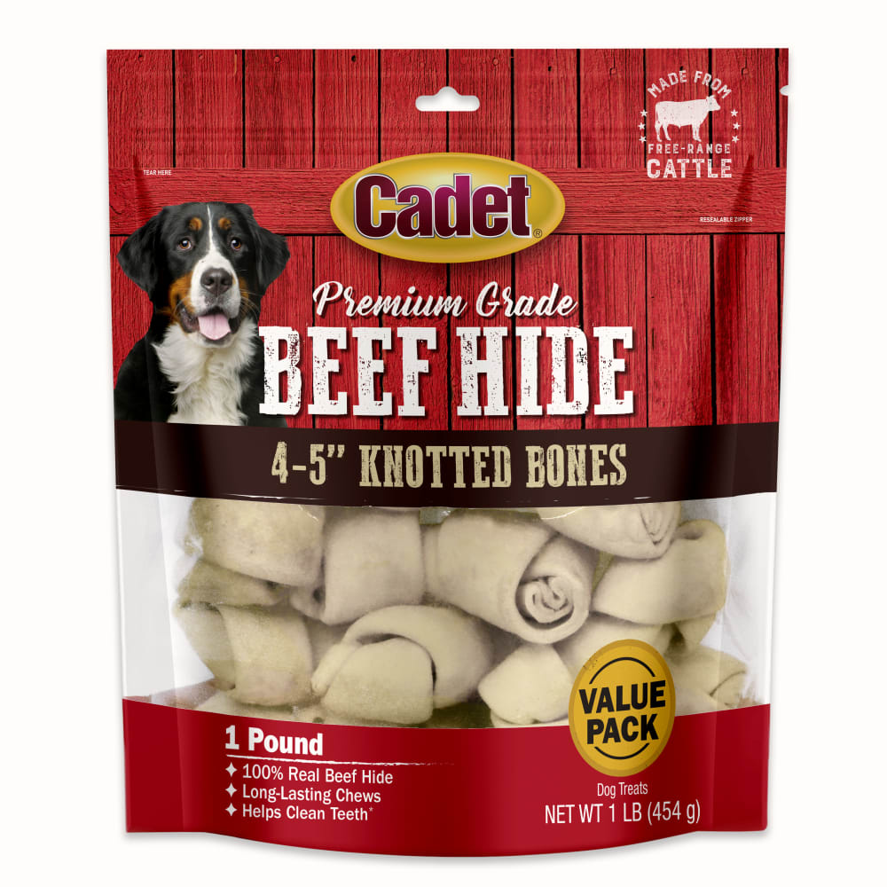 Cadet Premium Grade Beef Hide Knotted Bone