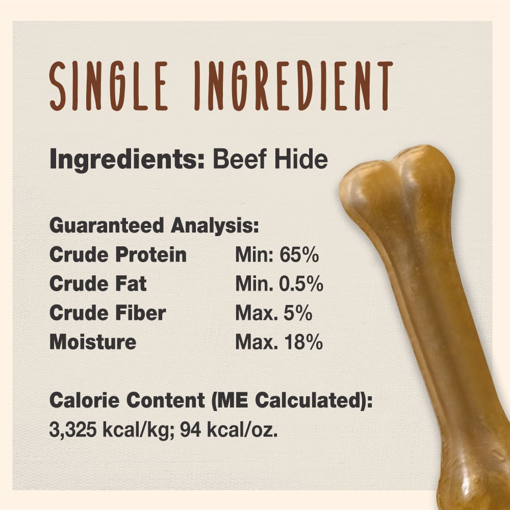Cadet Premium Grade Pressed Beef Hide 6" Bone
