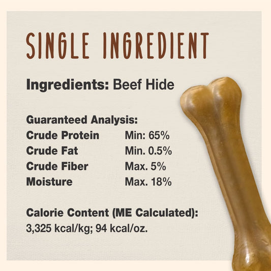 Cadet Premium Grade Pressed Beef Hide 6" Bone