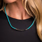 West & Co. Dainty Green Turquoise Beaded Necklace with Silver Disc