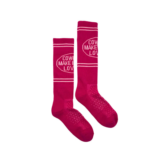 Lucky Chuck Cactus Alley Cowboys Lover Pink Performance Socks