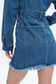 BAYEAS The Resa Denim Shirt Dress in Medium Blue