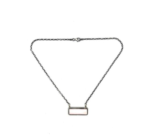 Navajo Handmade Pink Conch Necklace - Johnny Dixon