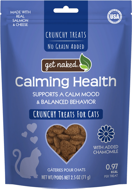 Get Naked Calming Health Functional Crunchy Treats for Cats- Salmon & Cheese Flavor