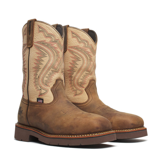 Thorogood Waterproof 11″ Crazy Horse/Rawhide Nano Square Toe Western Work Boot