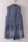 Washed Denim Romper in Indigo