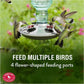 Perky-Pet Green Antique Glass Bottle Hummingbird Feeder