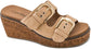 Corkys Double Dare Wedge in Sand Faux Suede
