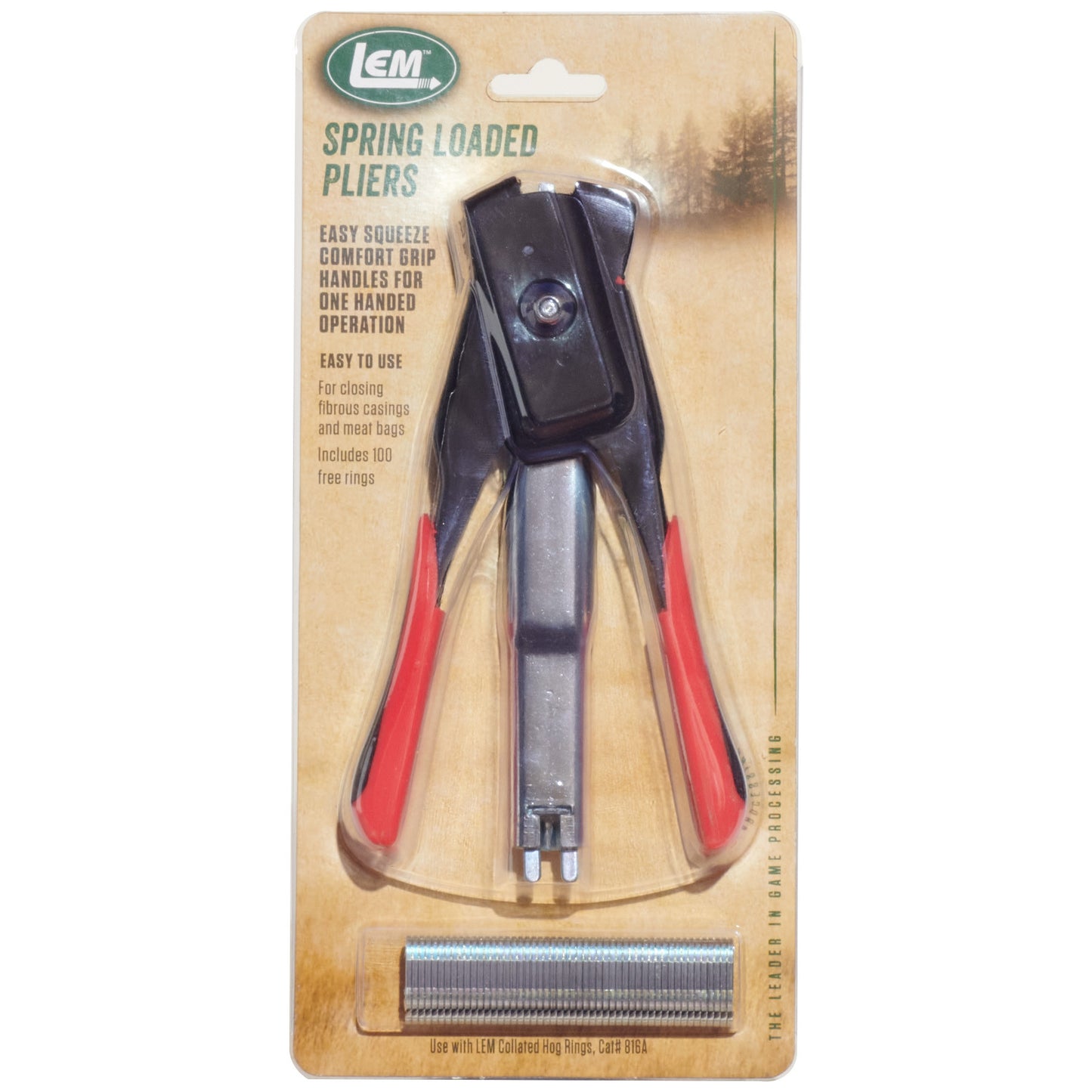 Spring Loaded Pliers & 100 ct. Hog Rings
