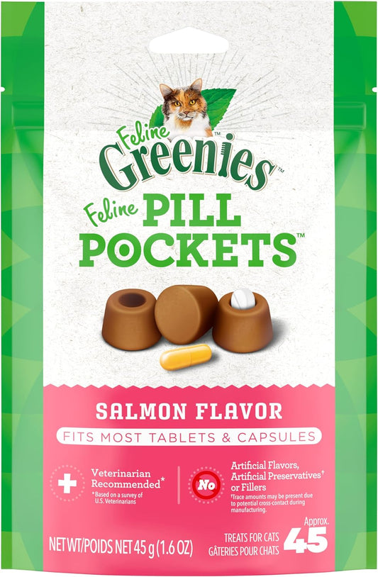 Greenies Pill Pocket Cat Treats Salmon Flavor