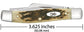 Case Peach Seed Jig Amber Bone Carbon Steel Medium Stockman with Pen Blade