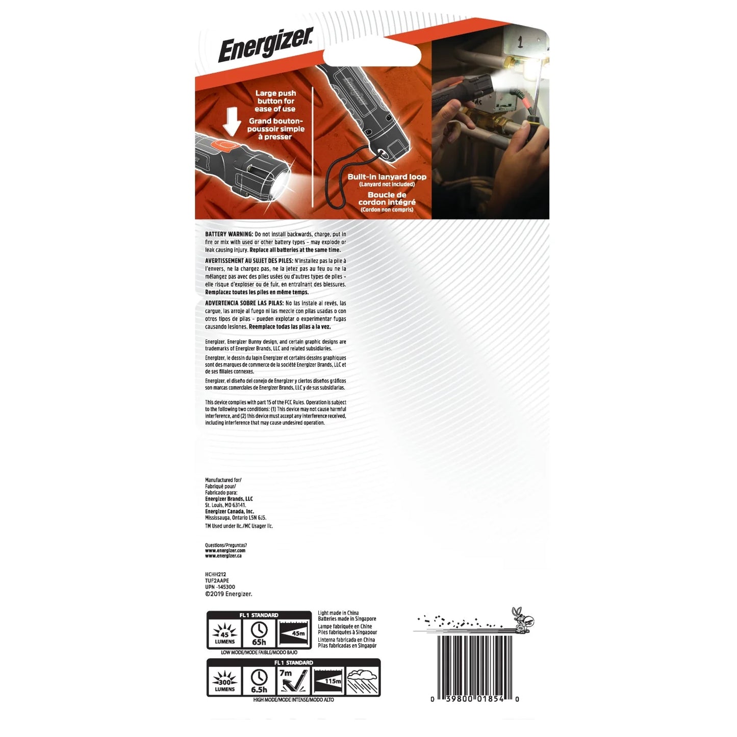 Energizer HardCase LED Work Light Flashlight