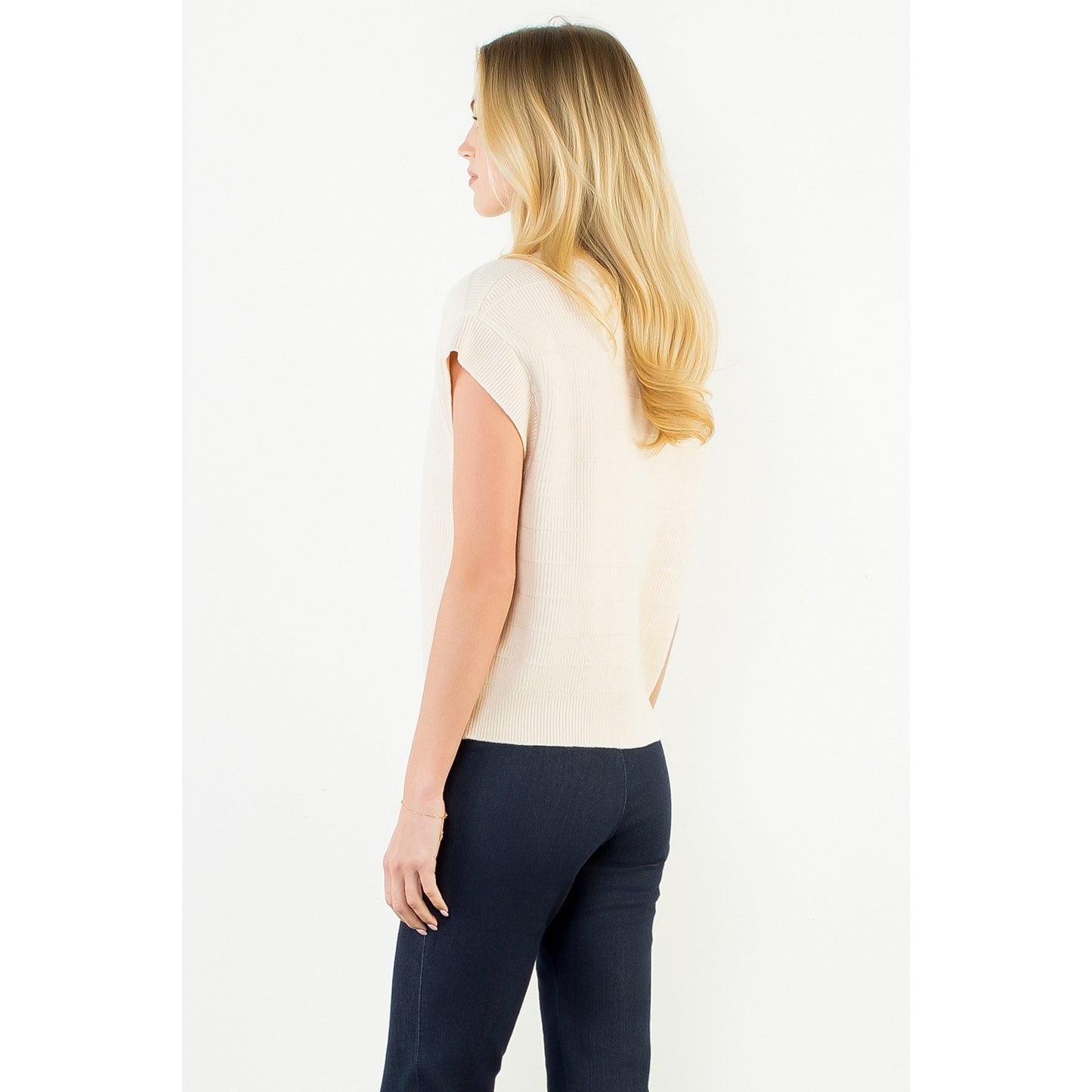 Knit Vest Top in Cream