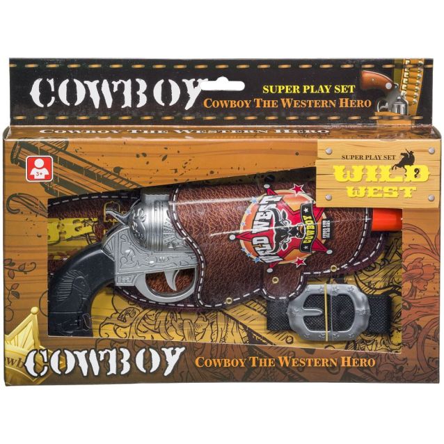 Tough1 Single Pistol with Holster- “Click” Sound Effect