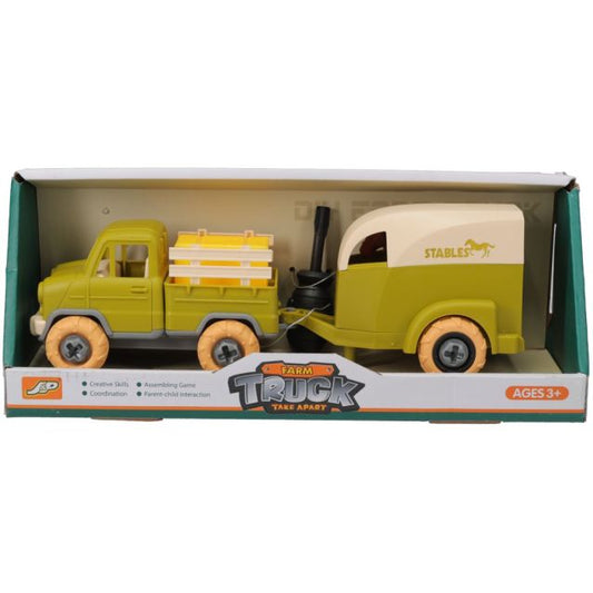 Tough1 Toy Truck & Horse Trailer Set