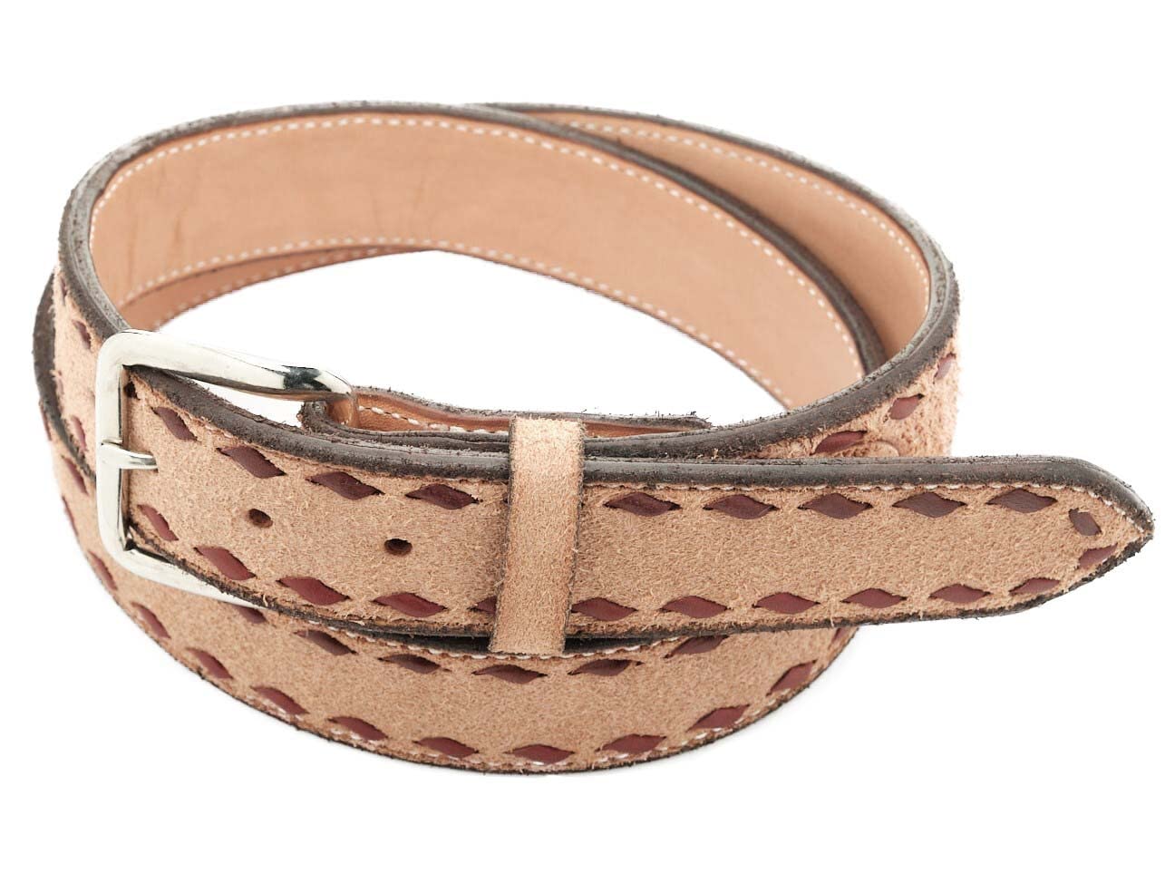 Texas Saddlery Roughout Buckstitch Belt