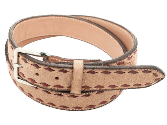 Texas Saddlery Roughout Buckstitch Belt