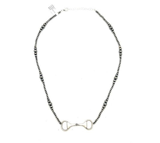 Handstrung Sterling Silver Snaffle Bit Necklace