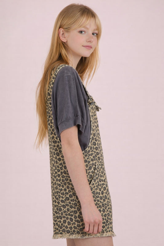 Leopard Printed Cotton Romper