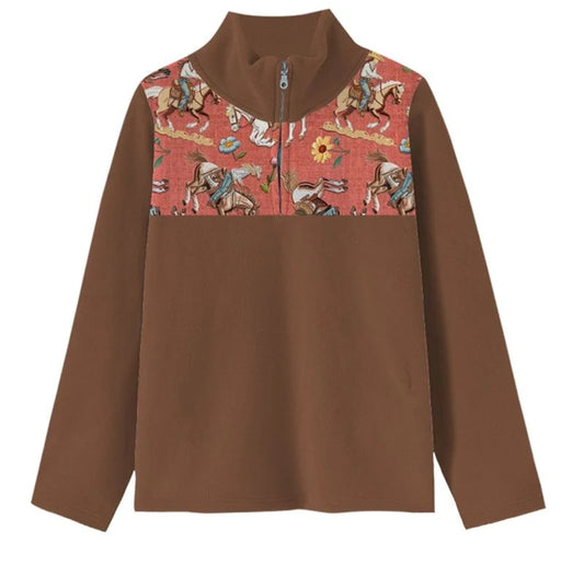 Shea Baby Cowgirl Thing Fleece Zip Up Sweatshirt