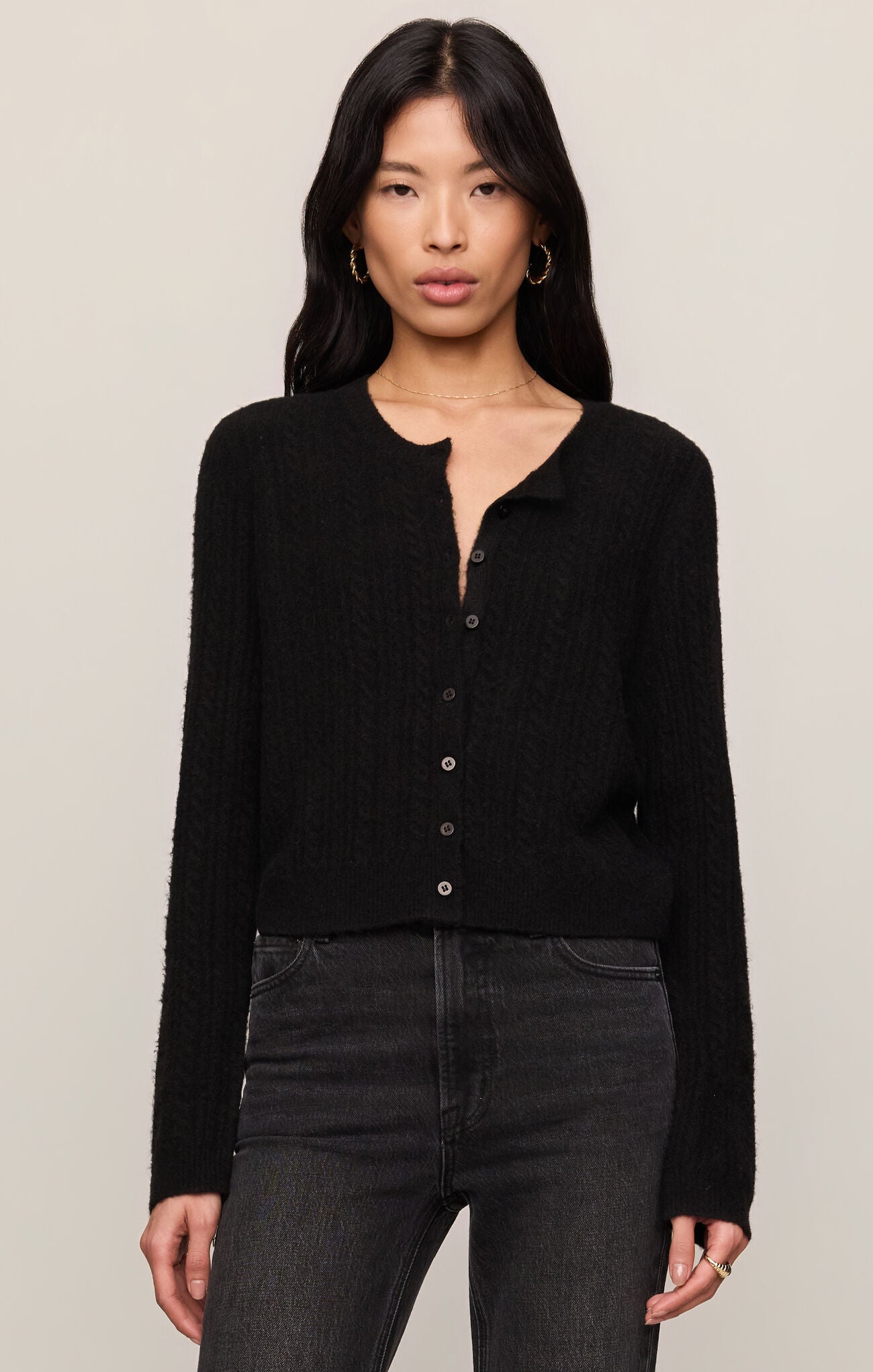 Z Supply Medina Cozy Cardigan in Black