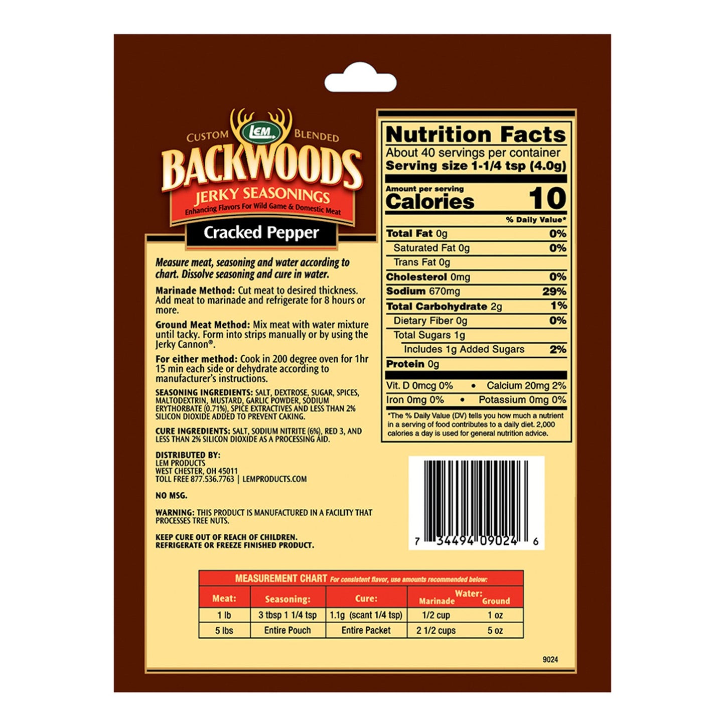 Backwoods Cracked Pepper Jerky Seasoning