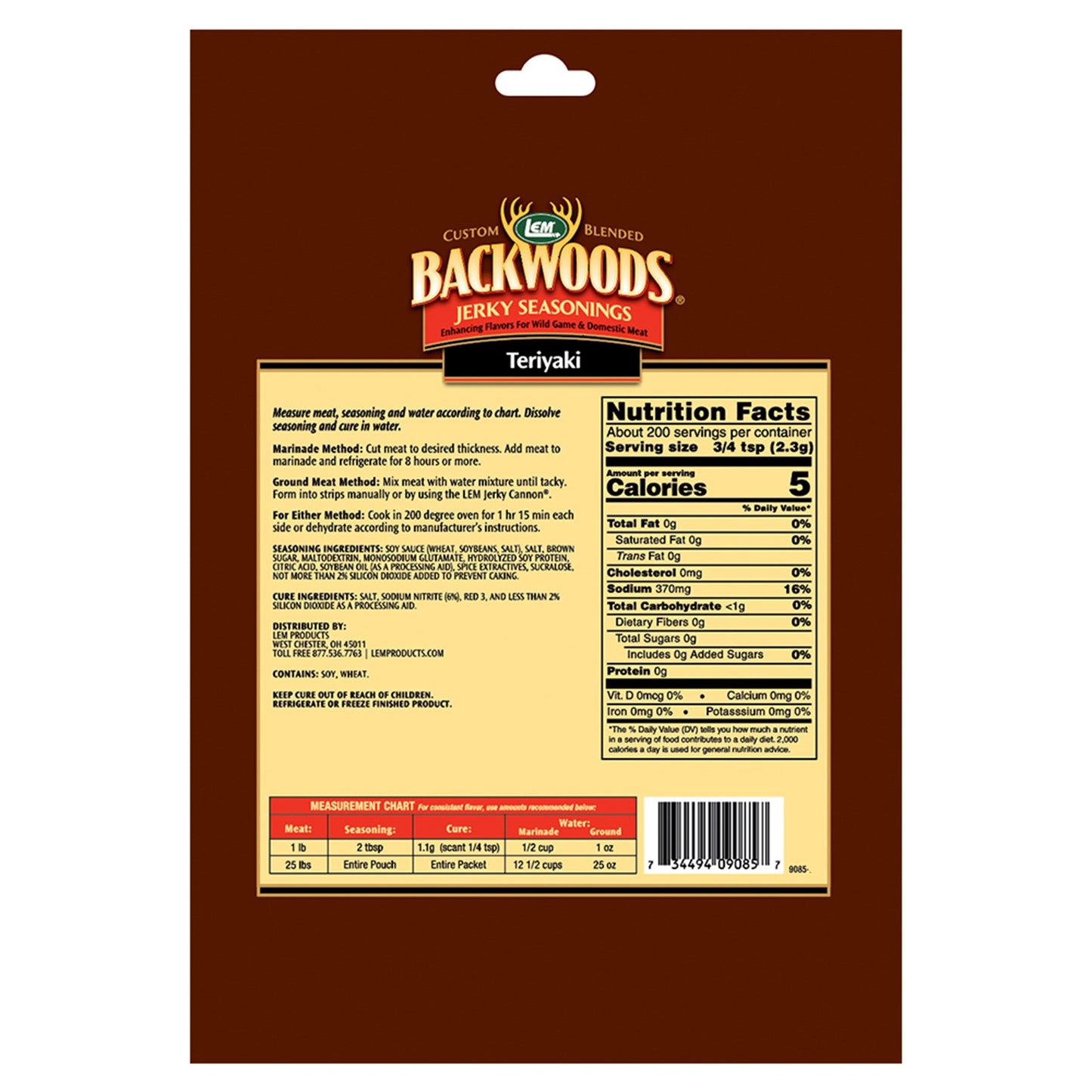 Backwoods Teriyaki Jerky Seasoning