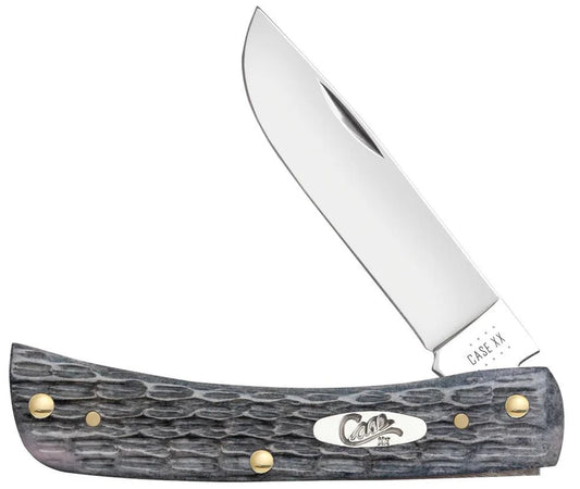 Case Pocket Worn Crandall Jig Gray Bone Sod Buster Jr Knife