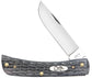Case Pocket Worn Crandall Jig Gray Bone Sod Buster Jr Knife