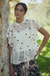 Davi & Dani Plus Polka Dot Flutter Sleeve Babydoll Top