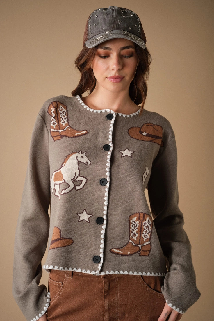 Western Sweater Cardigan