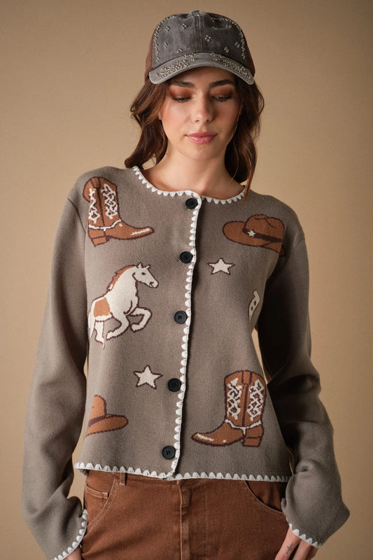 Western Sweater Cardigan
