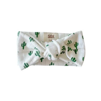 SIIX Collection Organic Pointelle Baby Gown in Cactus Print