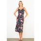 Tie Strap Floral Pattern Dress