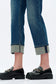 Bayeas Low Rise Straight Leg Jeans in Retro Dark Blue