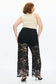 Bayeas Embroidery Wide Leg Lace Jeans with Rhinestones