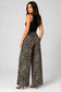 Leopard Print Wide-Leg Drawstring Pants