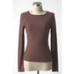 Lettuce Edge Ribbed Long Sleeve Top