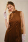Mock Neck Suede Fringe Mini Dress
