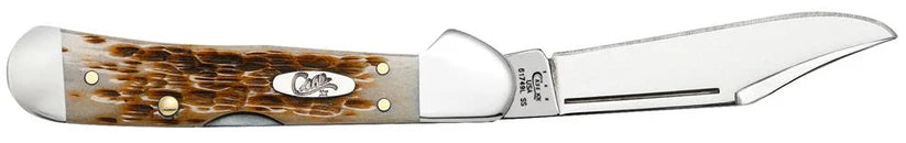 Case Peach Seed Jig Amber Bone Mini CopperLock