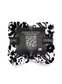 Black & White Floral Motif Throw Blanket
