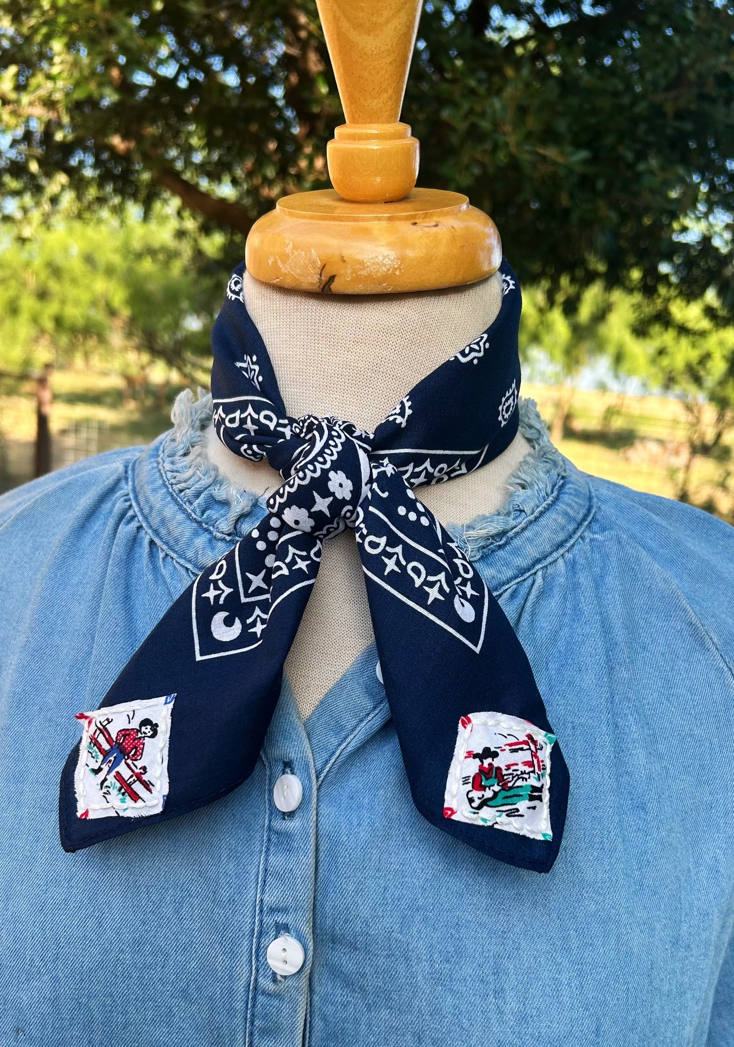 The Drovers Embroidered Bandana