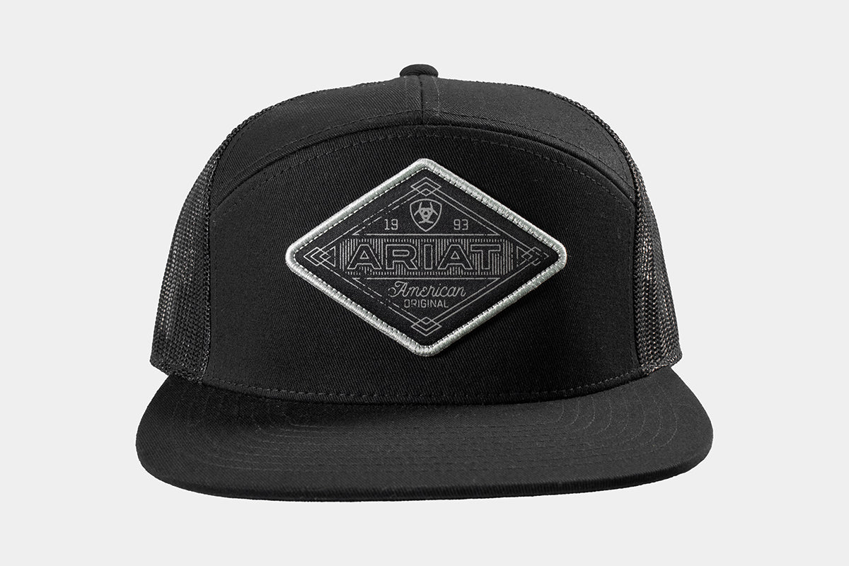 Ariat Black Diamond Patch Snapback Cap