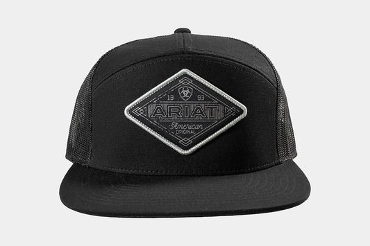 Ariat Black Diamond Patch Snapback Cap